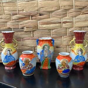 Made in Occupied Japan LOT of 5‎ Vases
